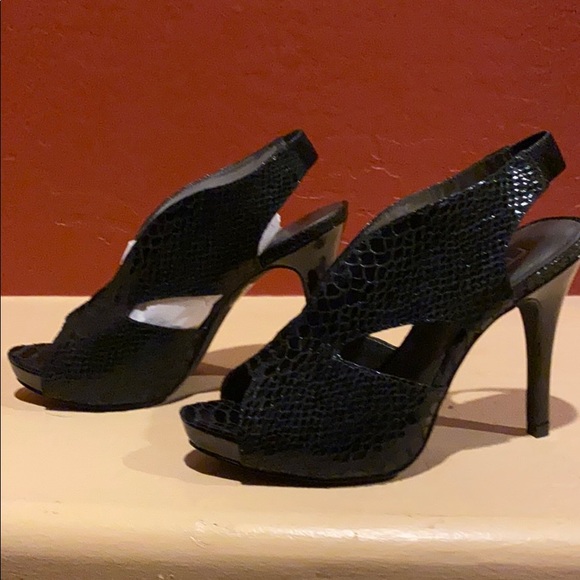 Moda black python print shoes - Picture 2 of 4